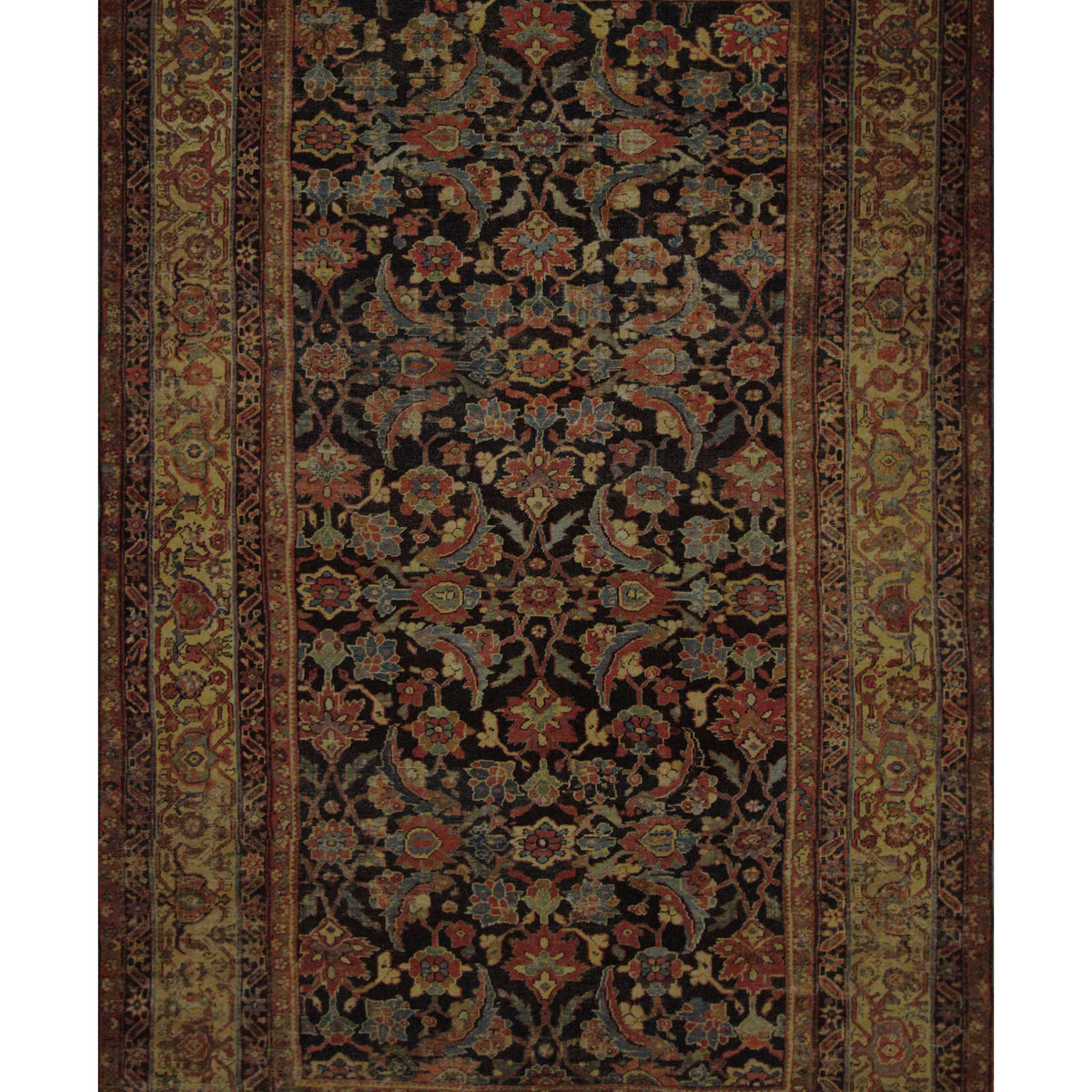 Fasa Antique Mahal 73598 Navy Beige Transitional Antique Rug