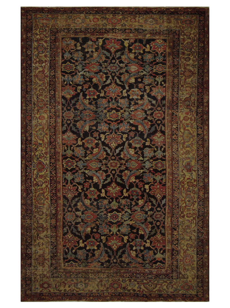 Fasa Antique Mahal 73598 Navy Beige Transitional Antique Rug