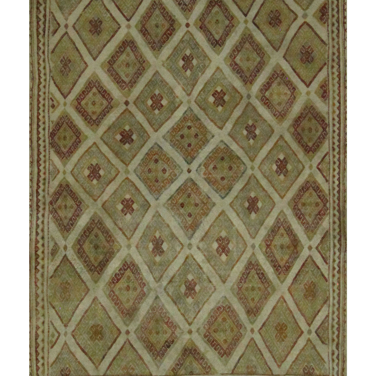 Pacific Gigim 73605 Beige Burgundy Transitional Flatweave Rug