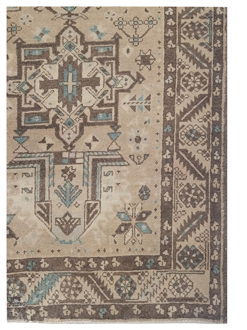 Fasa Antique Heriz 73610 Beige Brown Transitional Antique Rug