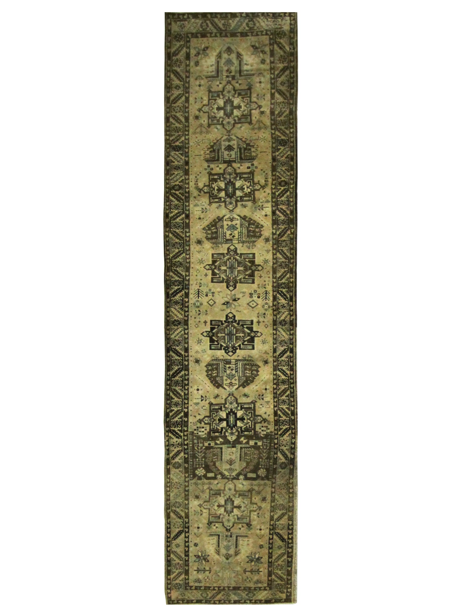 Fasa Antique Heriz  Beige Brown Transitional