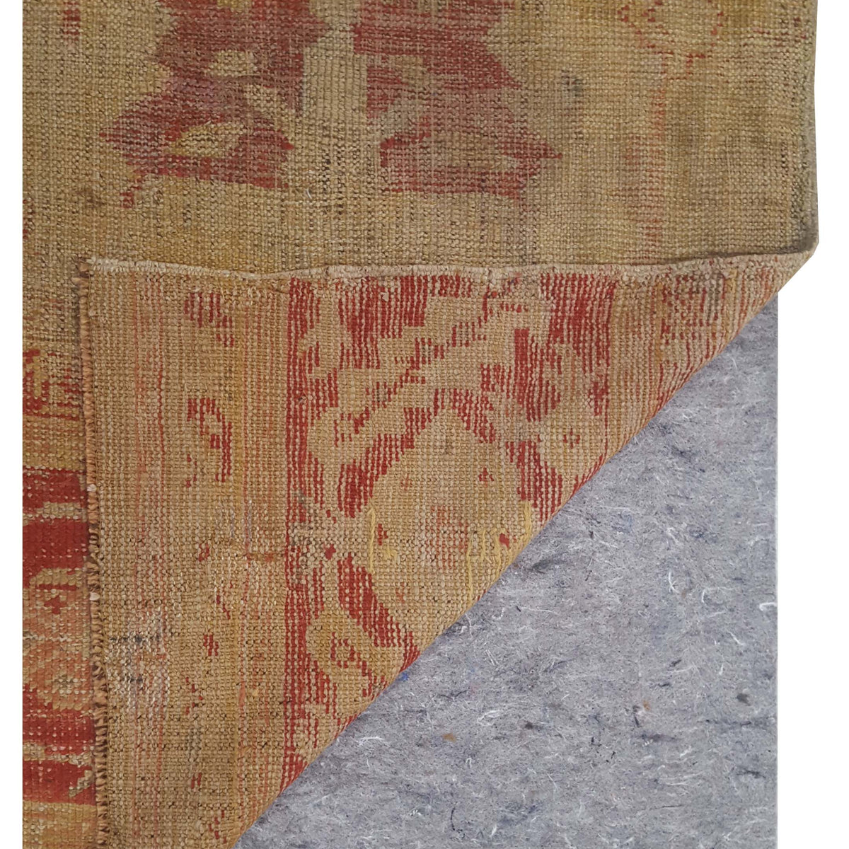 Fasa Antique Ushak 73611 Rust Camel Transitional Antique Rug