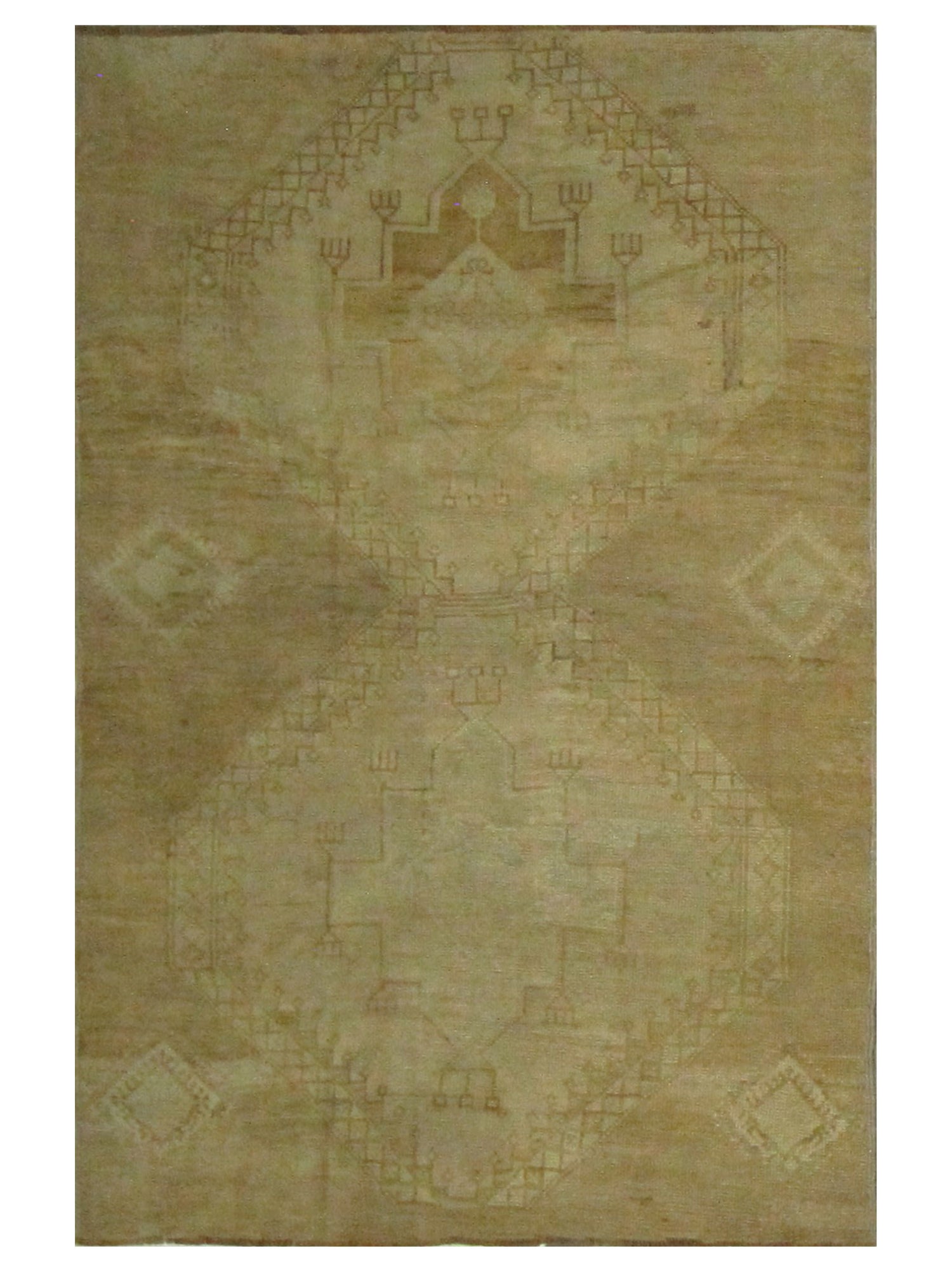 Pacific Kars 73620 Camel Beige Transitional Hand Knotted Rug