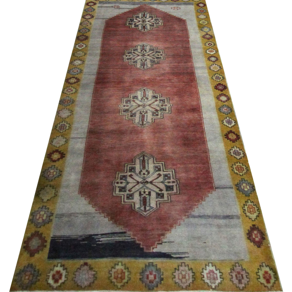 Pacific Anatolia C-53 Rust Gold Transitional Hand Knotted Rug