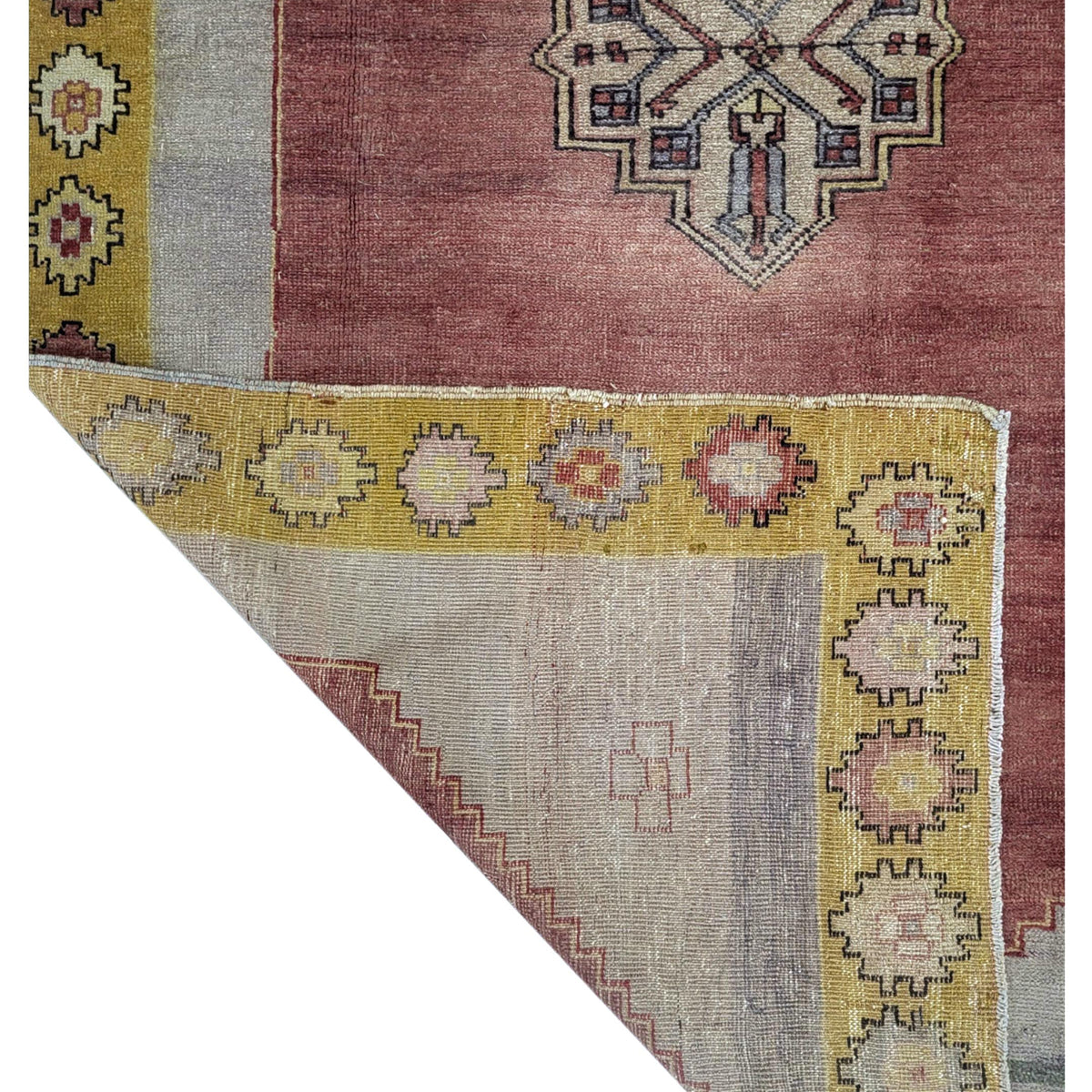 Pacific Anatolia 73659 Rust Gold Transitional Hand Knotted Rug