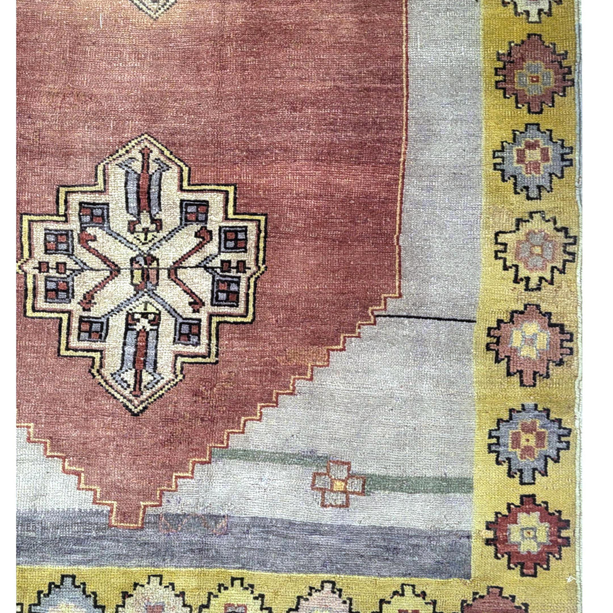 Pacific Anatolia 73659 Rust Gold Transitional Hand Knotted Rug