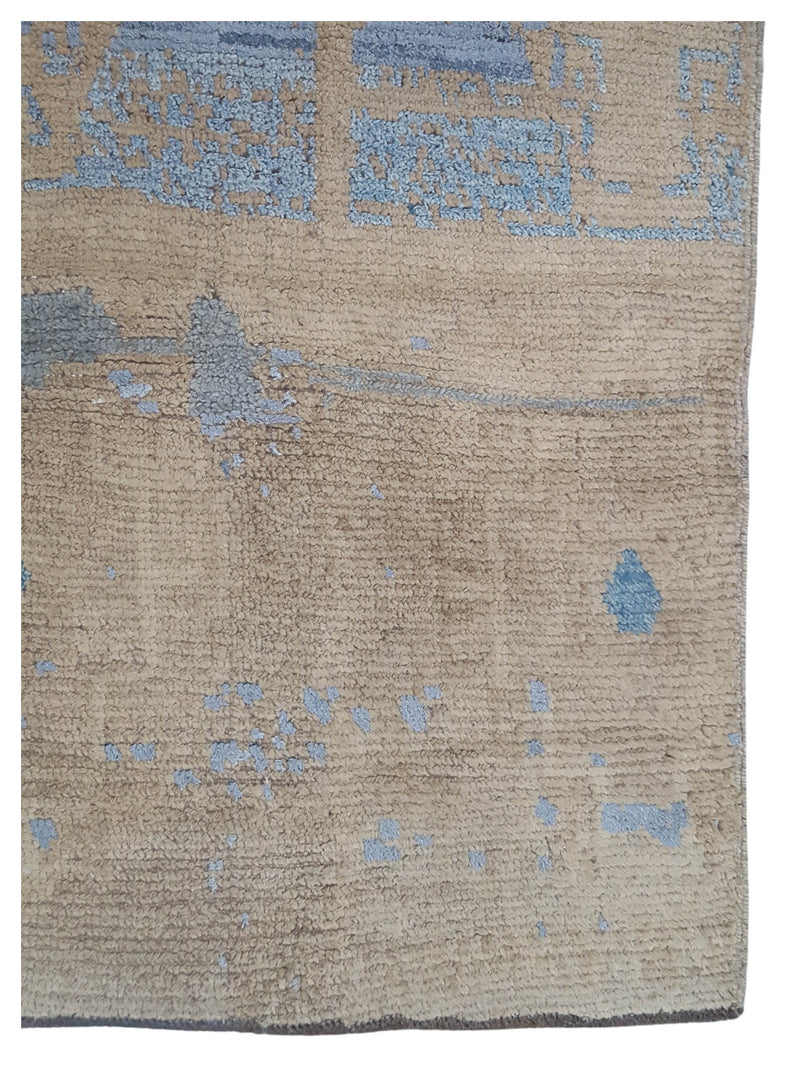 Pacific Moroccan 73664 Camel Blue Transitional Hand Knotted Rug