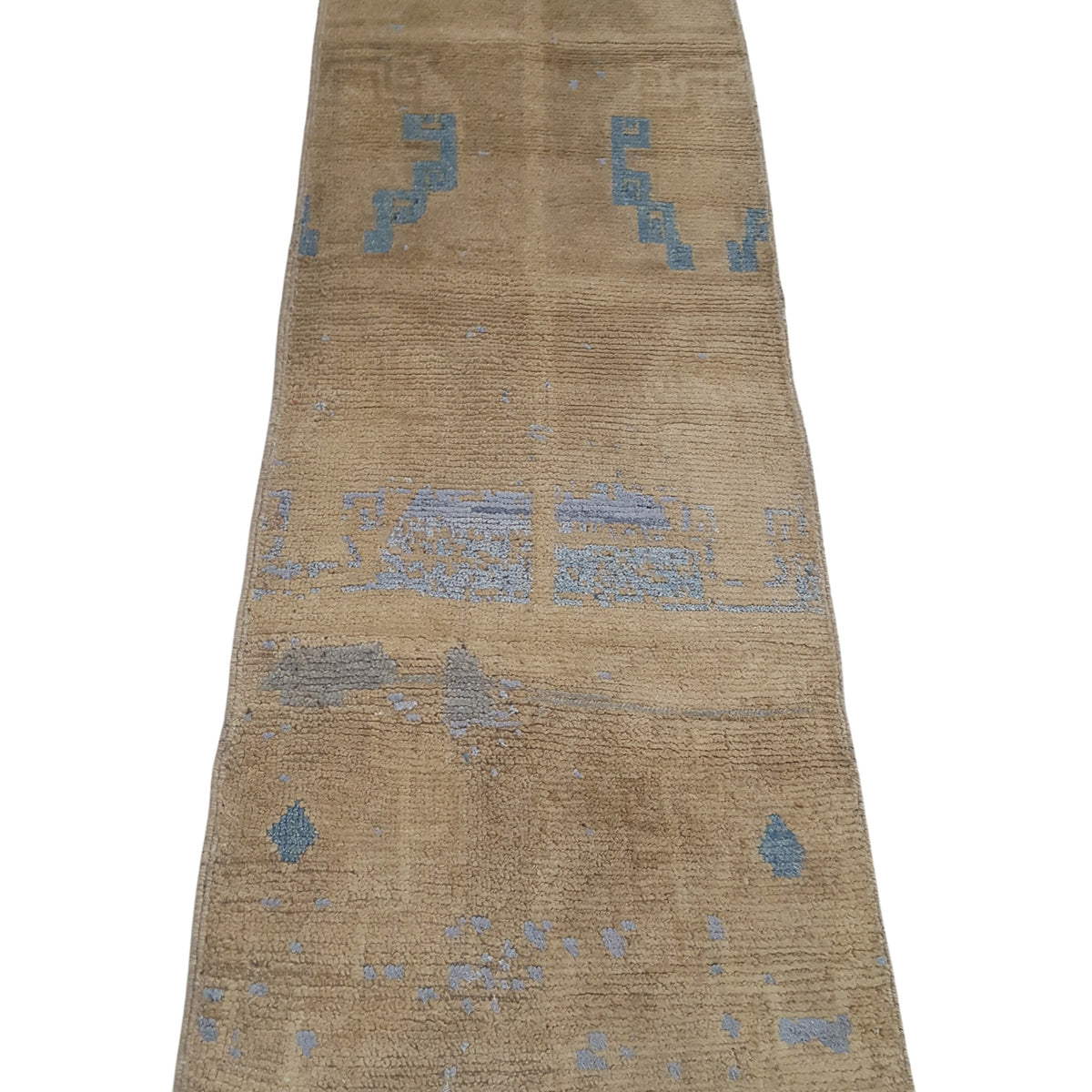 Pacific Moroccan 73664 Camel Blue Transitional Hand Knotted Rug