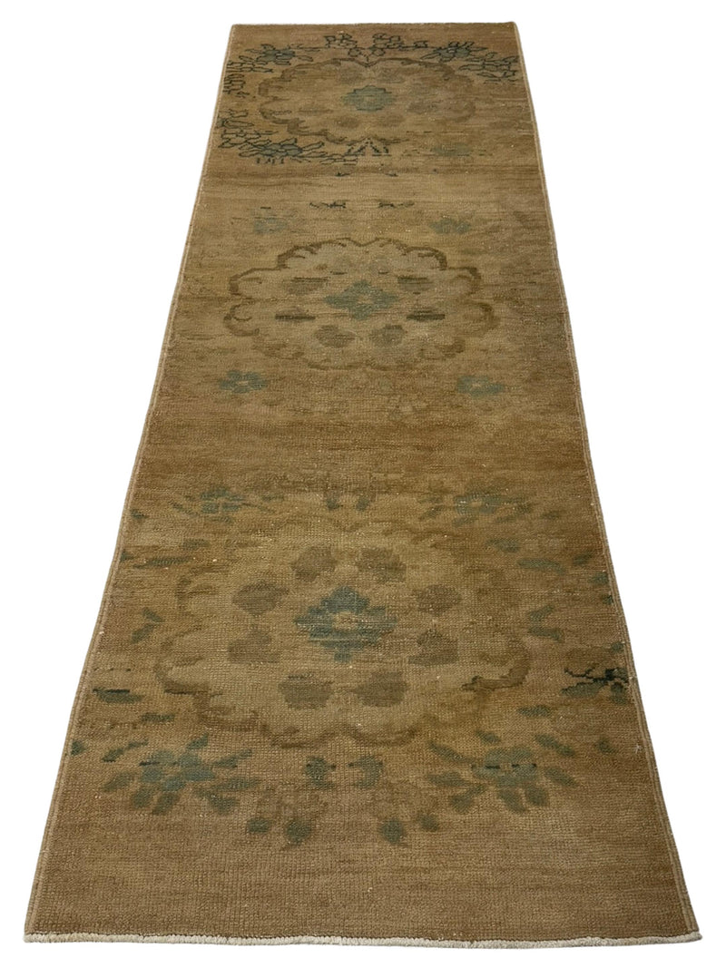 Pacific Anatolia 73665 Camel Teal Transitional Hand Knotted Rug