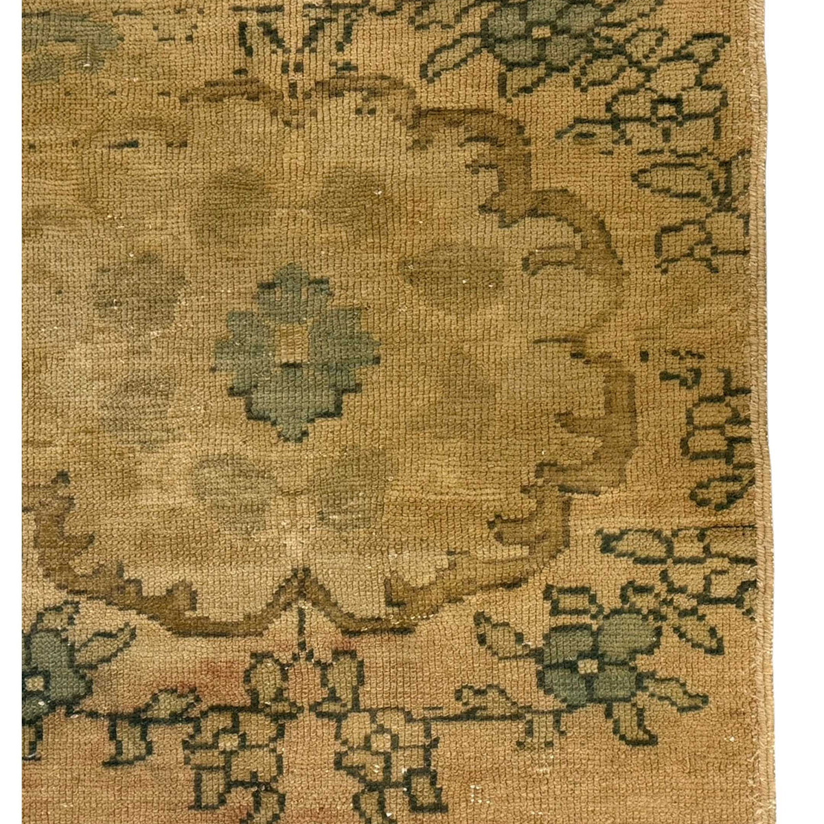 Pacific Anatolia 73665 Camel Teal Transitional Hand Knotted Rug