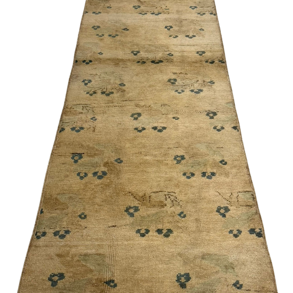 Pacific Anatolia 73667 Camel Teal Transitional Hand Knotted Rug