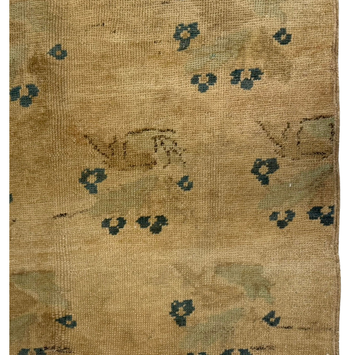 Pacific Anatolia 73667 Camel Teal Transitional Hand Knotted Rug