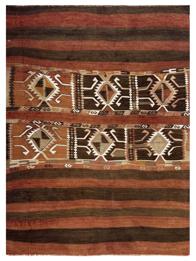Pacific Vintage Kilim  Orange Mocha Transitional