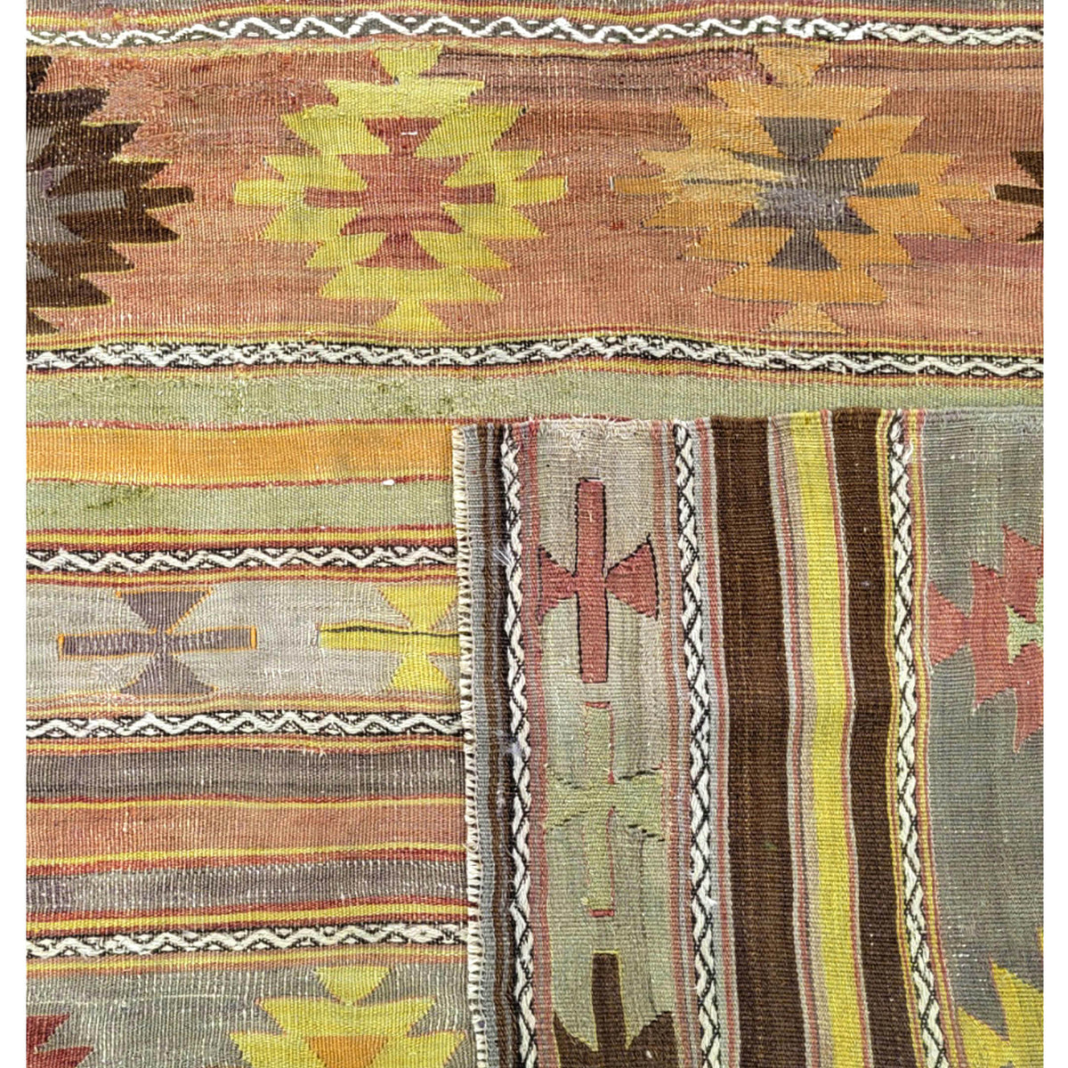 Pacific Vintage Kilim C-1015 Orange Multi Transitional Hand Woven Rugs