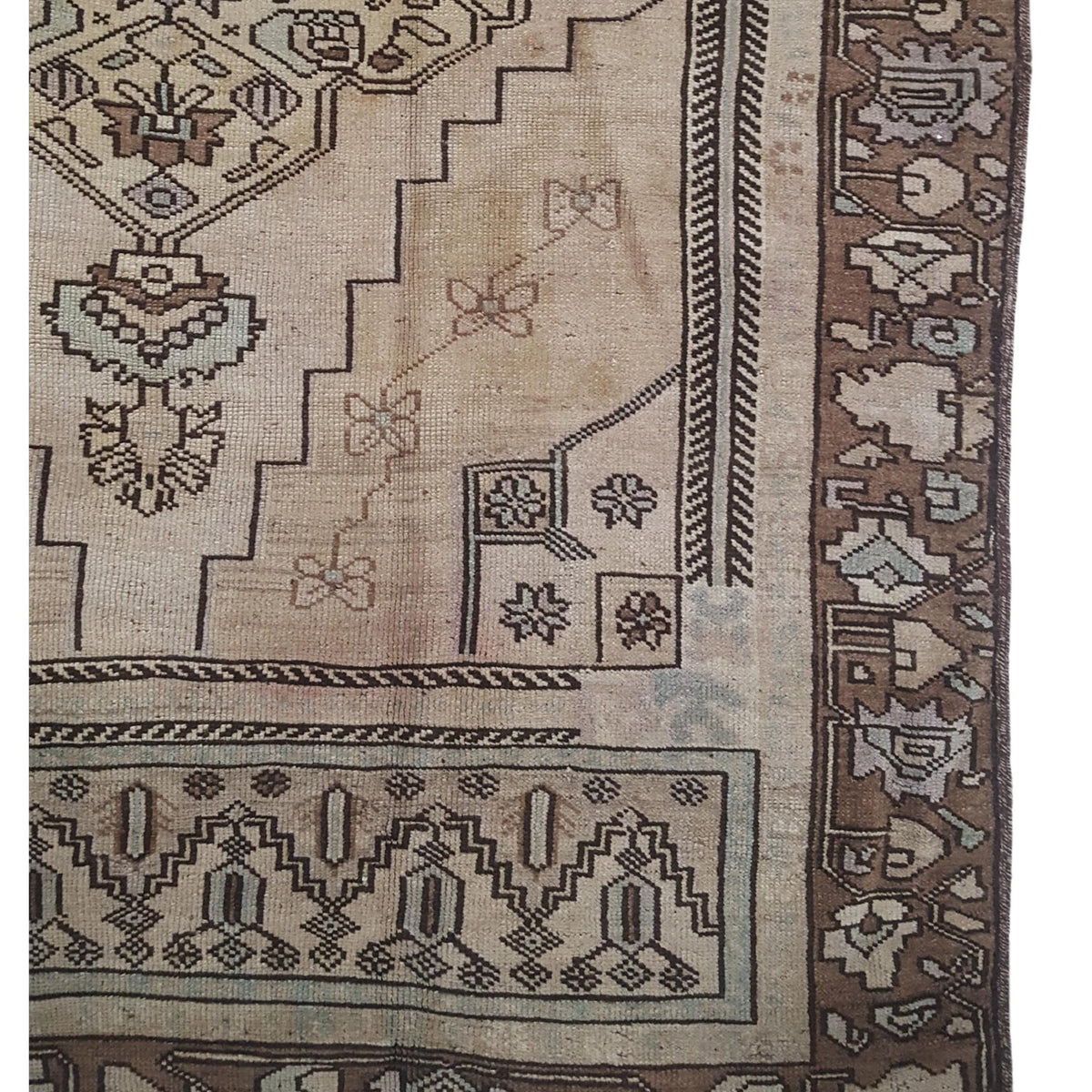 Pacific Anatolia 73736 Beige Brown Transitional Hand Knotted Rug