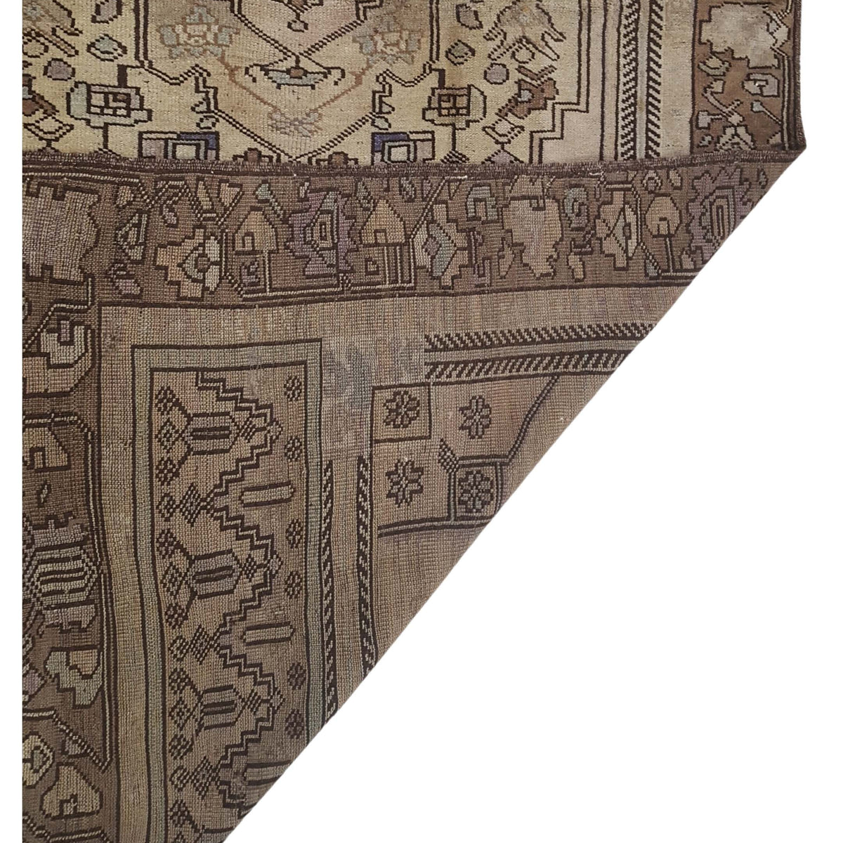Pacific Anatolia 73736 Beige Brown Transitional Hand Knotted Rug
