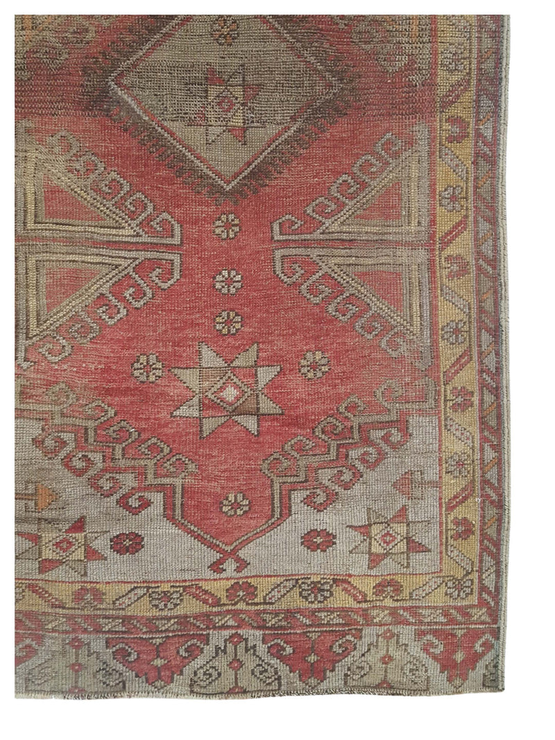 Pacific Anatolia 73747 Red Grey Transitional Hand Knotted Rug