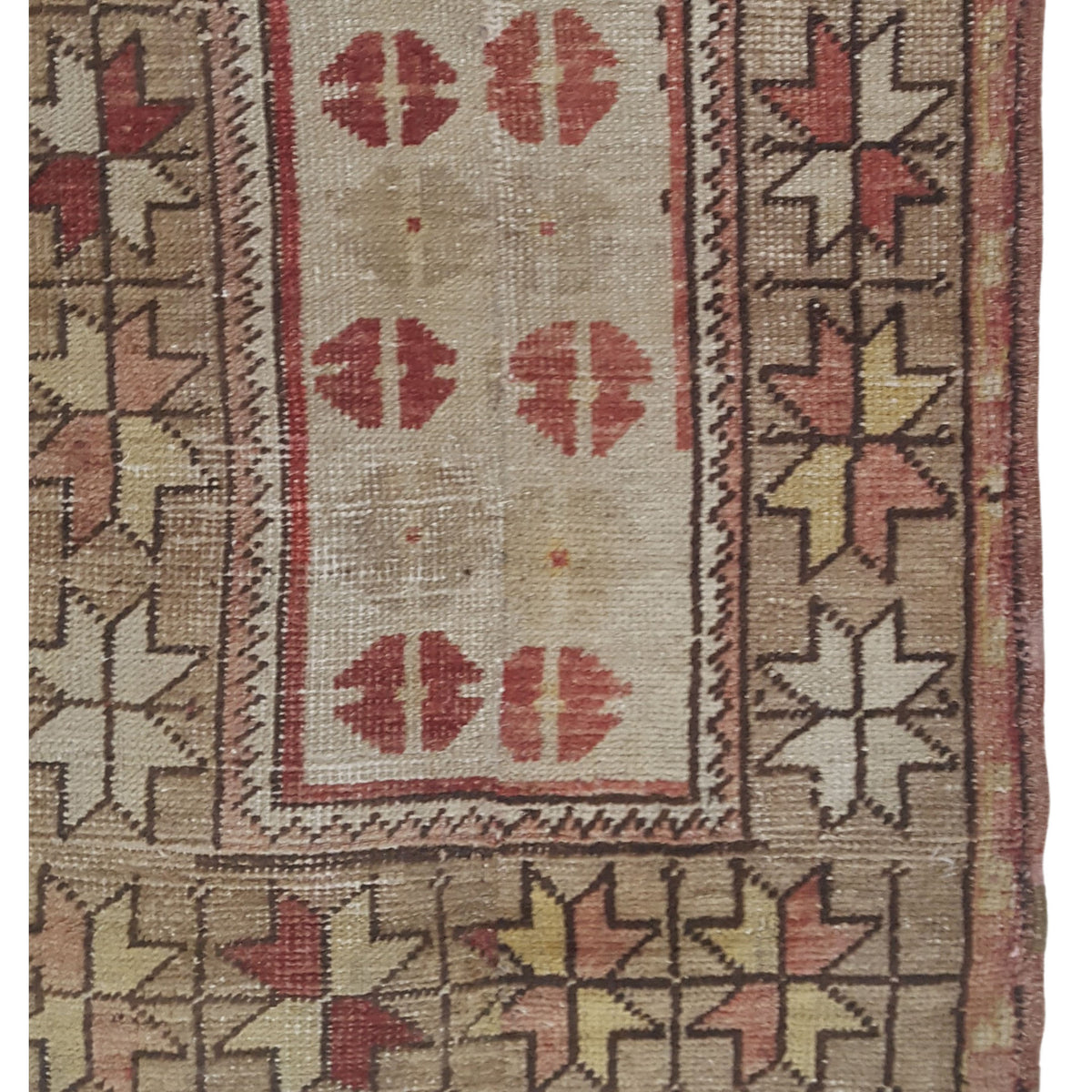 Pacific Anatolia 73752 Ivory Brown Transitional Hand Knotted Rug