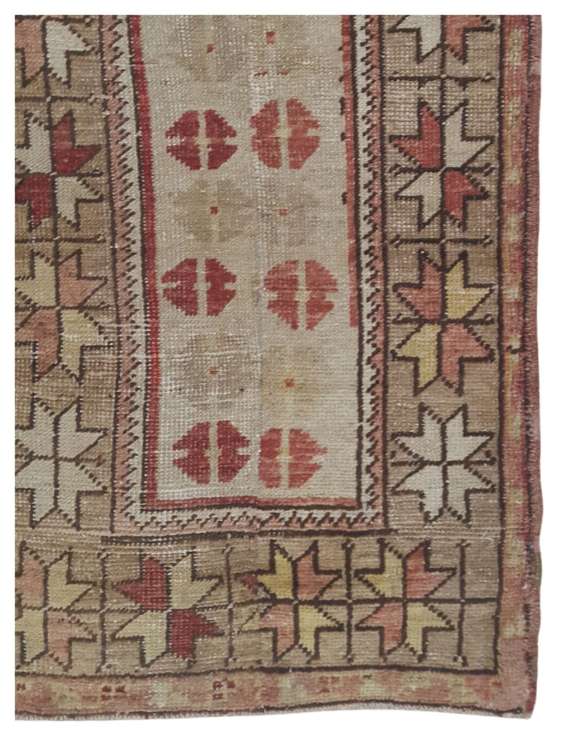 Pacific Anatolia 73752 Ivory Brown Transitional Hand Knotted Rug