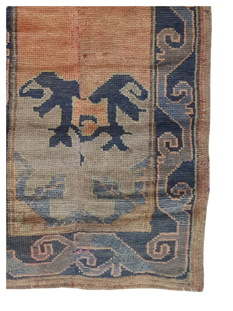 Pacific Anatolia 73755 Orange Grey Transitional Hand Knotted Rug