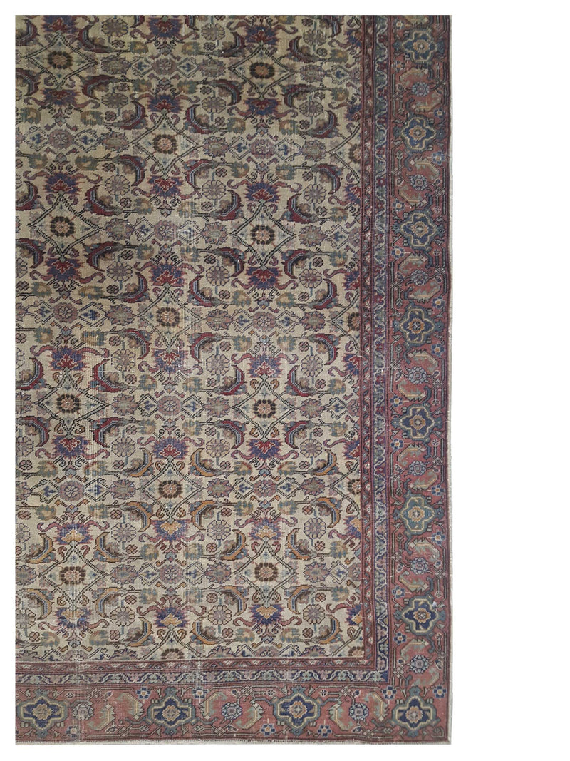 Fasa Antique Farahan 73774 Ivory Red Transitional Antique Rug