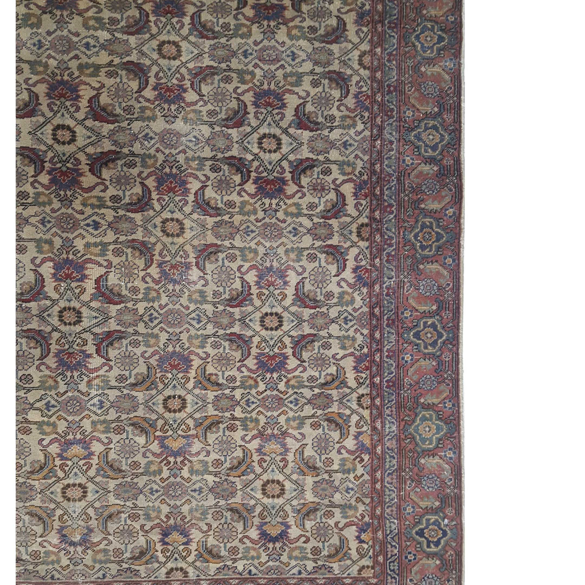 Pacific Anatolia 73774 Ivory Red Transitional Hand Knotted Rug