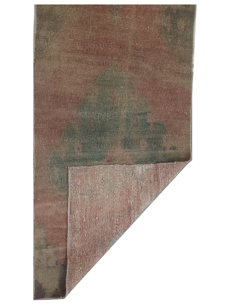 Pacific Anatolia 73789 Rust Green Transitional Hand Knotted Rug