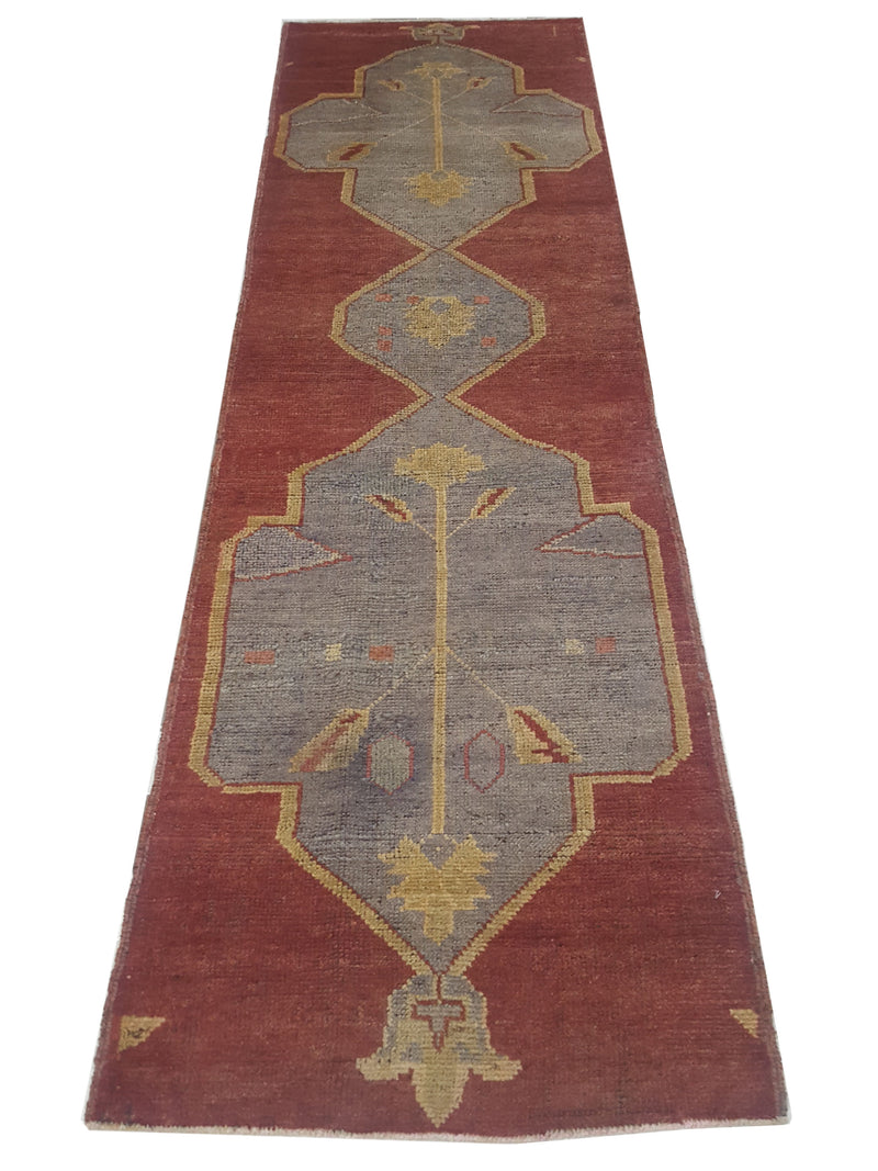 Pacific Anatolia 73805 Red Grey Transitional Hand Knotted Rug