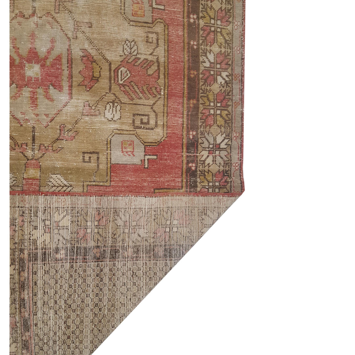 Pacific Anatolia 73808 Coral Grey Transitional Hand Knotted Rug
