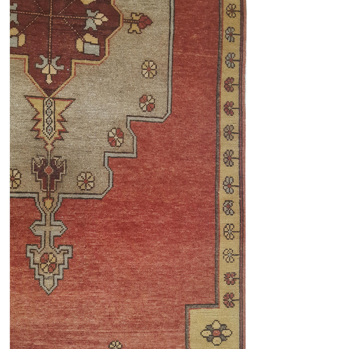 Pacific Anatolia 73809 Coral Gold Transitional Hand Knotted Rug