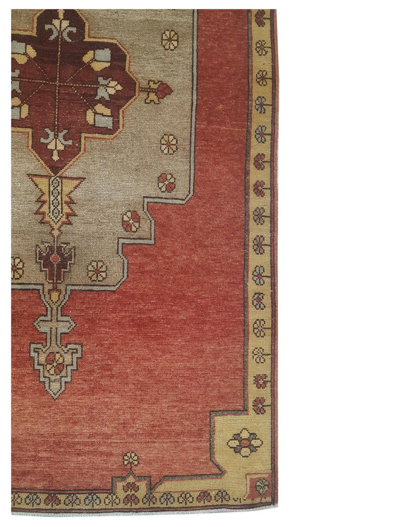 Pacific Anatolia 73809 Coral Gold Transitional Hand Knotted Rug