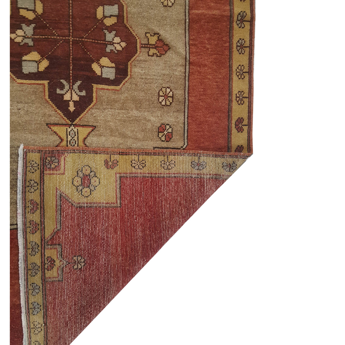 Pacific Anatolia 73809 Coral Gold Transitional Hand Knotted Rug