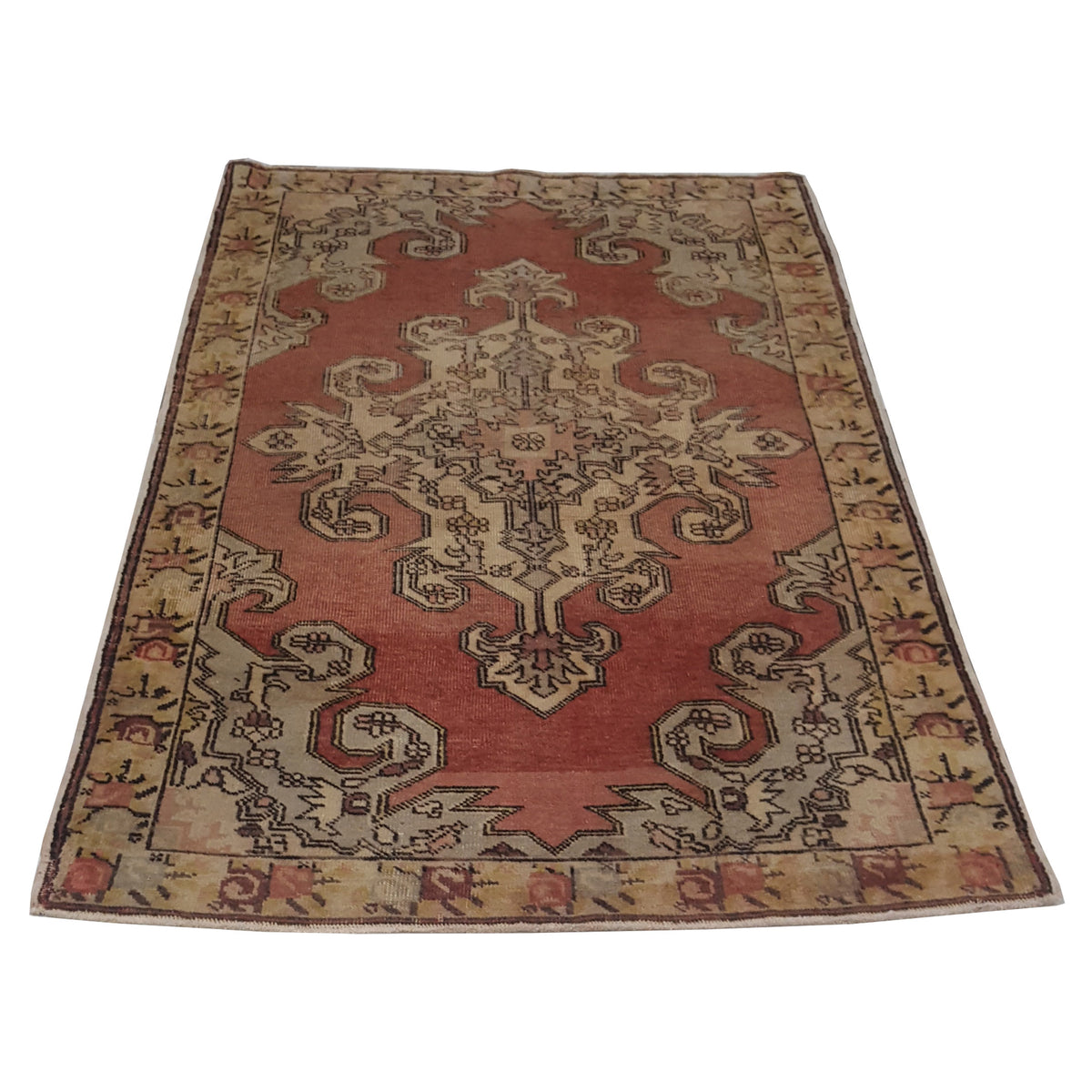 Pacific Anatolia 73814 Coral Beige Transitional Hand Knotted Rug