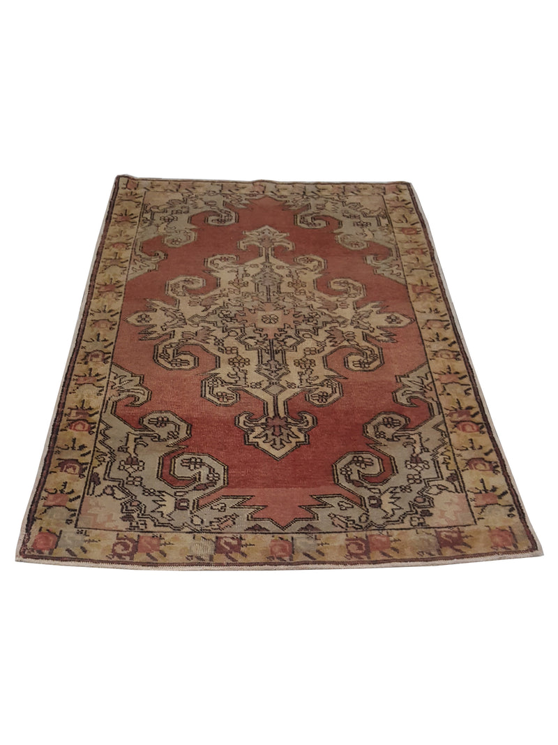 Pacific Anatolia 73814 Coral Beige Transitional Hand Knotted Rug