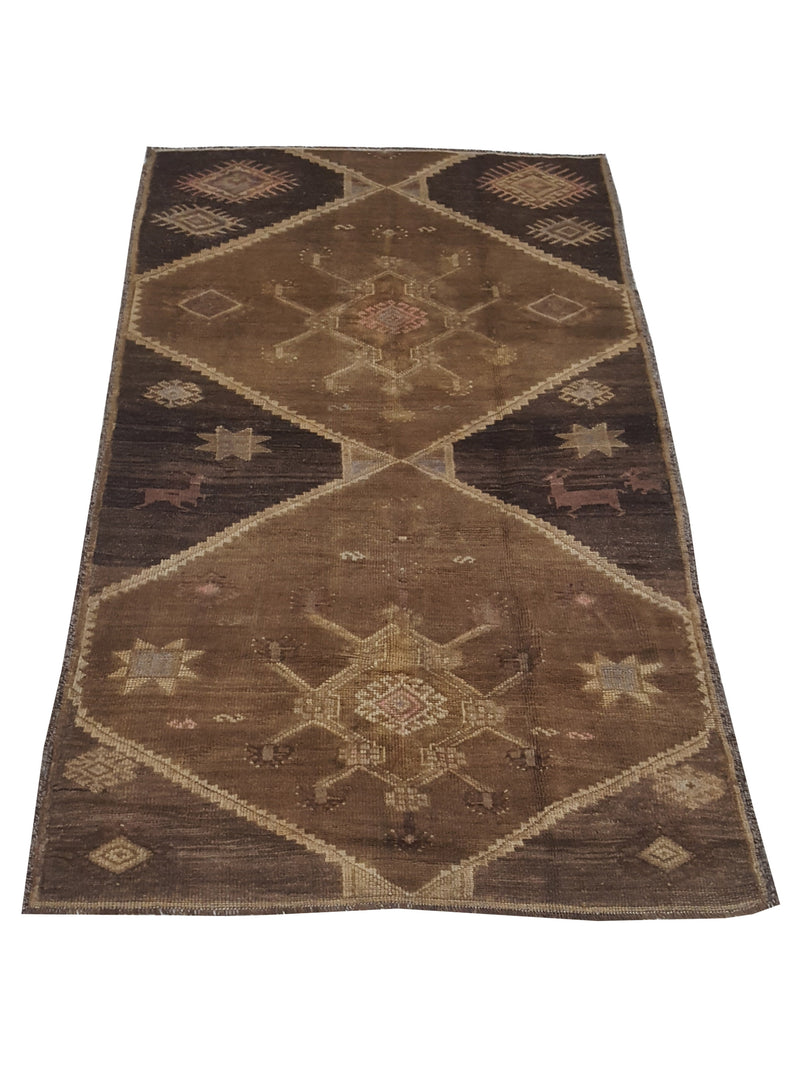 Pacific Kars 73825 Camel Mocha Transitional Hand Knotted Rug