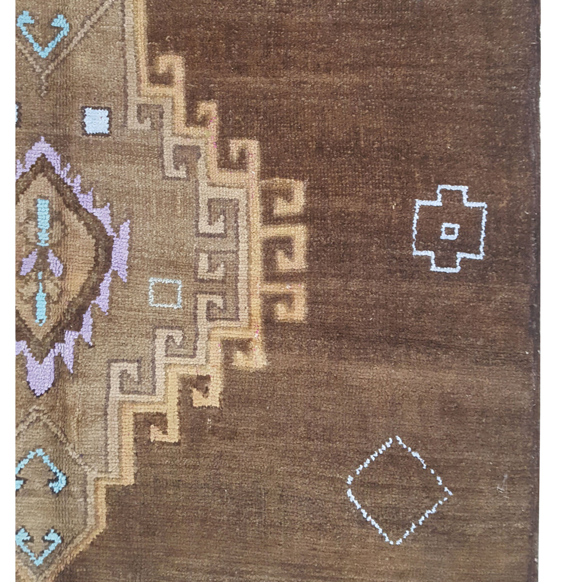 Pacific Kars 73829 Mocha Teal Transitional Hand Knotted Rug