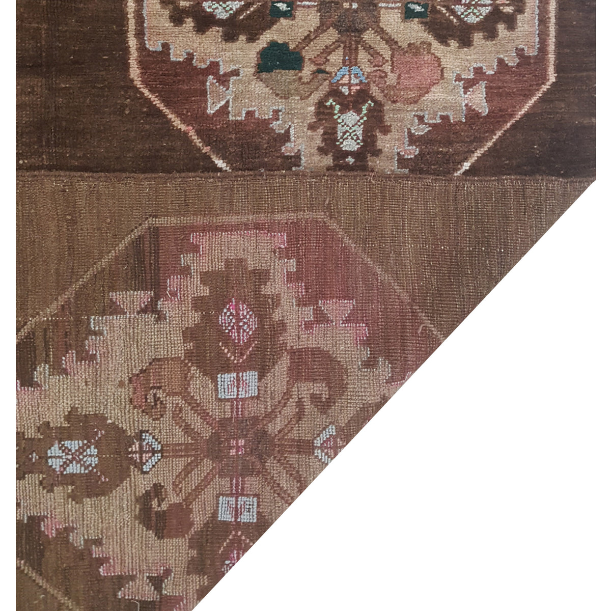 Pacific Kars 73831 Mocha Pink Transitional Hand Knotted Rug