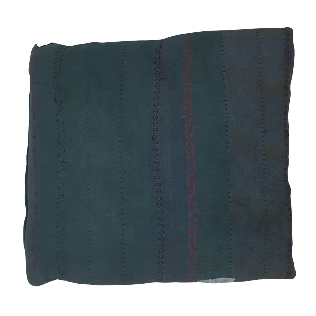 Pacific Vintage Quilt Pillow 73880 Green Rust Pillow Hand Knotted Rug
