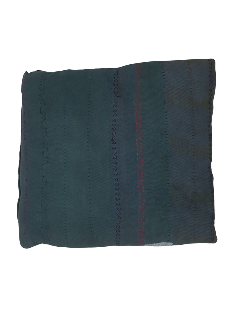 Pacific Vintage Quilt Pillow 73880 Green Rust Pillow Hand Knotted Rug