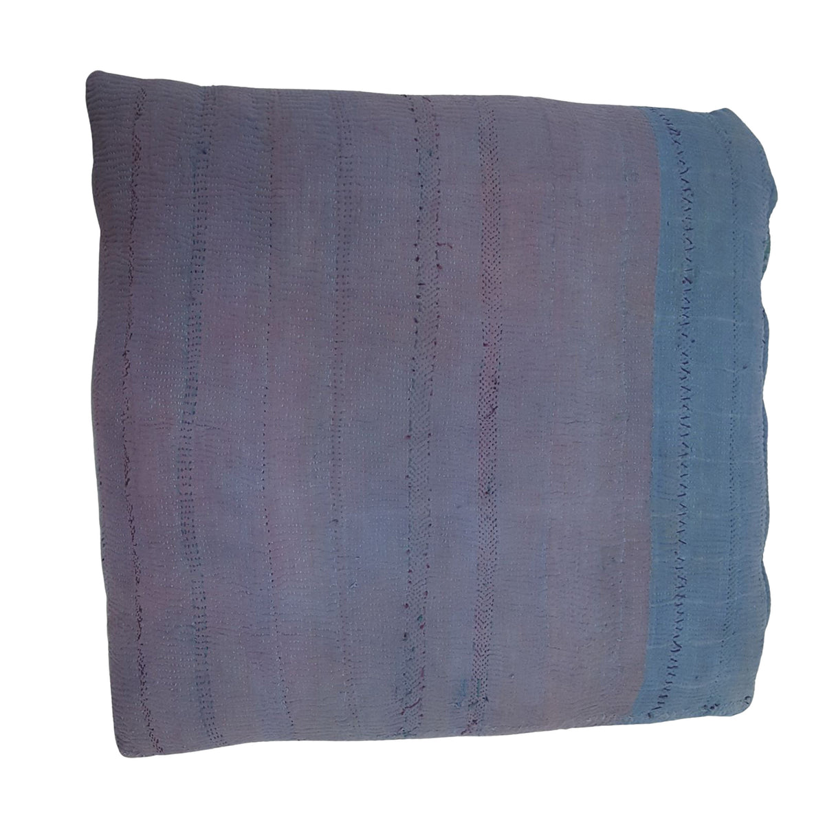 Pacific Vintage Quilt Pillow 73881 Purple Blue Pillow Hand Knotted Rug