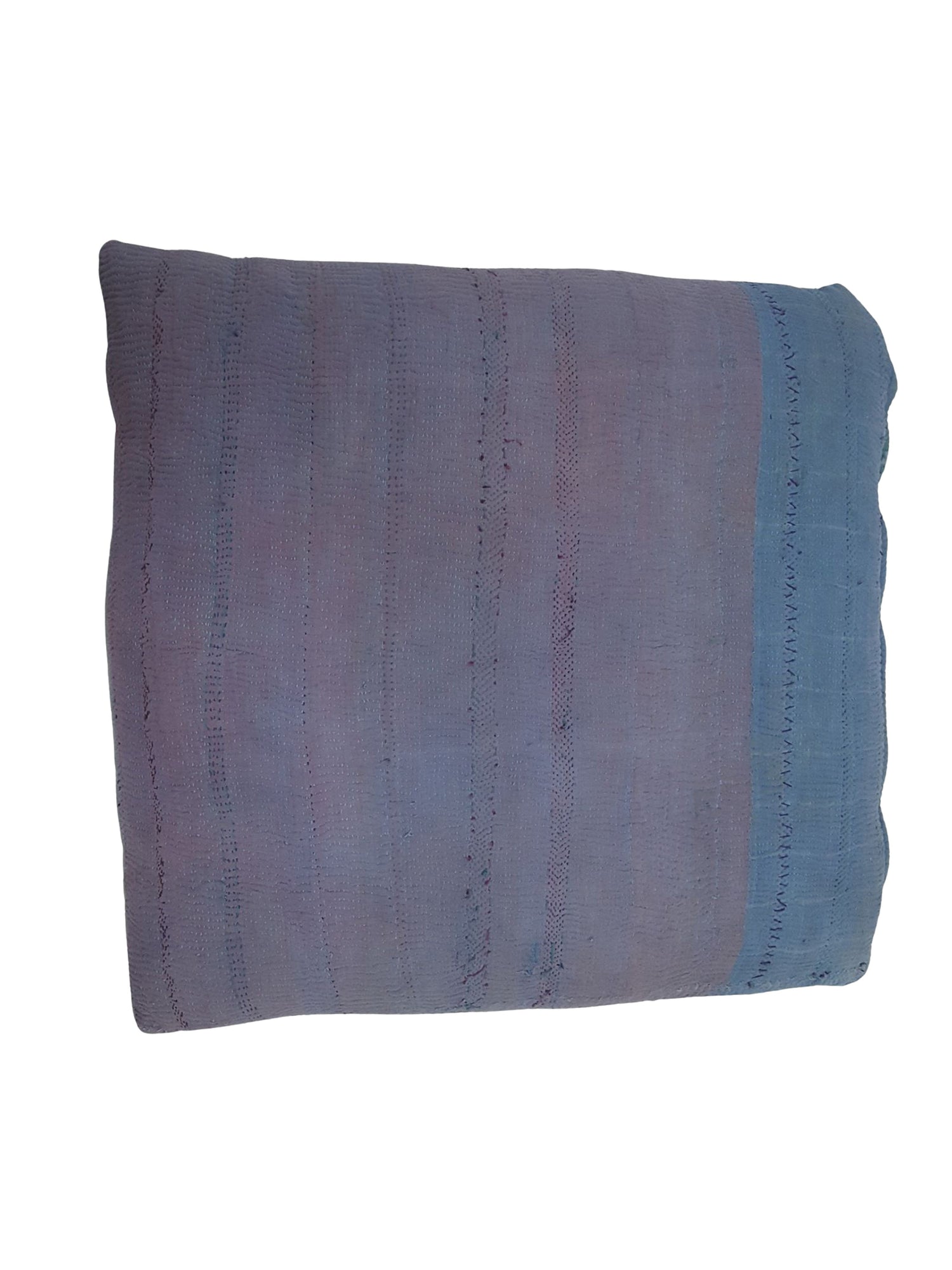 Pacific Vintage Quilt Pillow 73881 Purple Blue Pillow Hand Knotted Rug