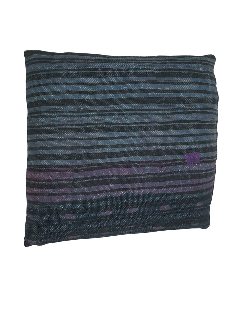 Pacific Vintage Quilt Pillow 73883 Green Grey Pillow Hand Knotted Rug