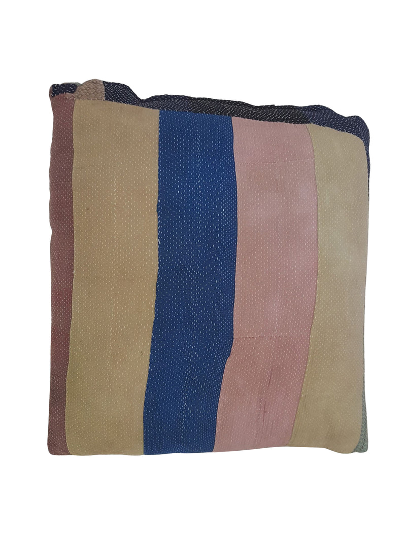 Pacific Vintage Quilt Pillow 73889 Beige Multi Pillow Hand Knotted Rug