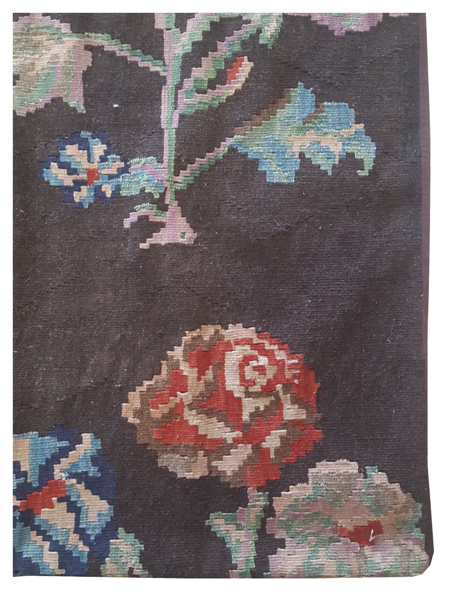 Pacific Pillow 73895 Mocha Rose Pillow Hand Knotted Rug
