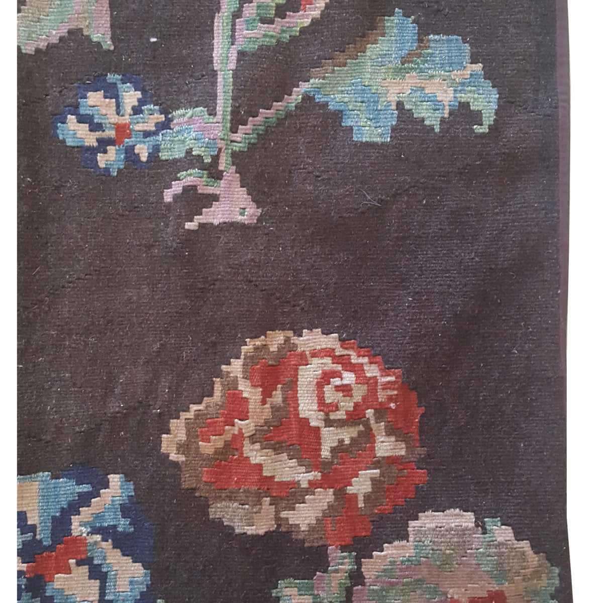 Pacific Pillow 73895 Mocha Rose Pillow Hand Knotted Rug