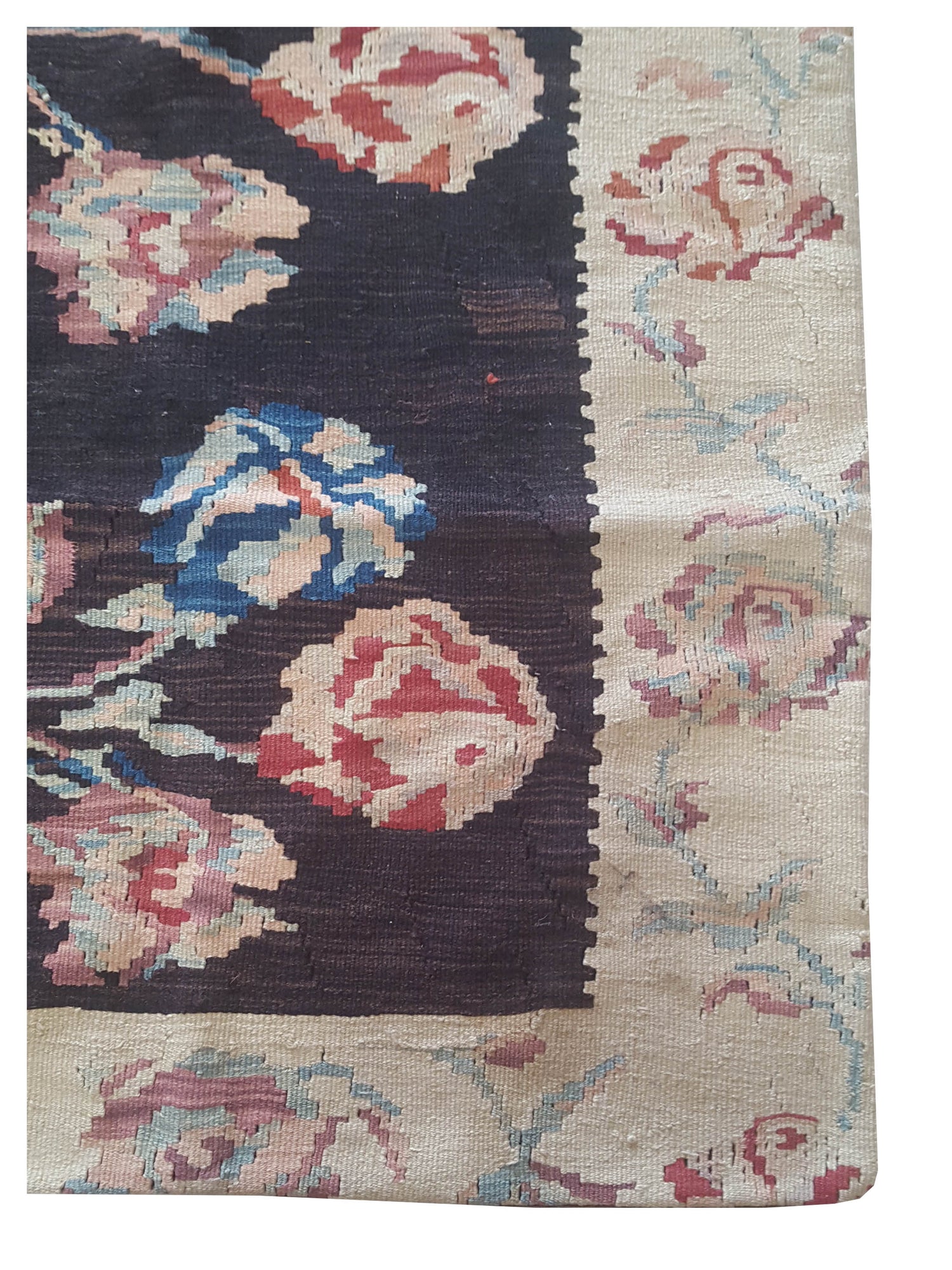 Pacific Pillow 73896 Mocha Ivory Pillow Hand Knotted Rug