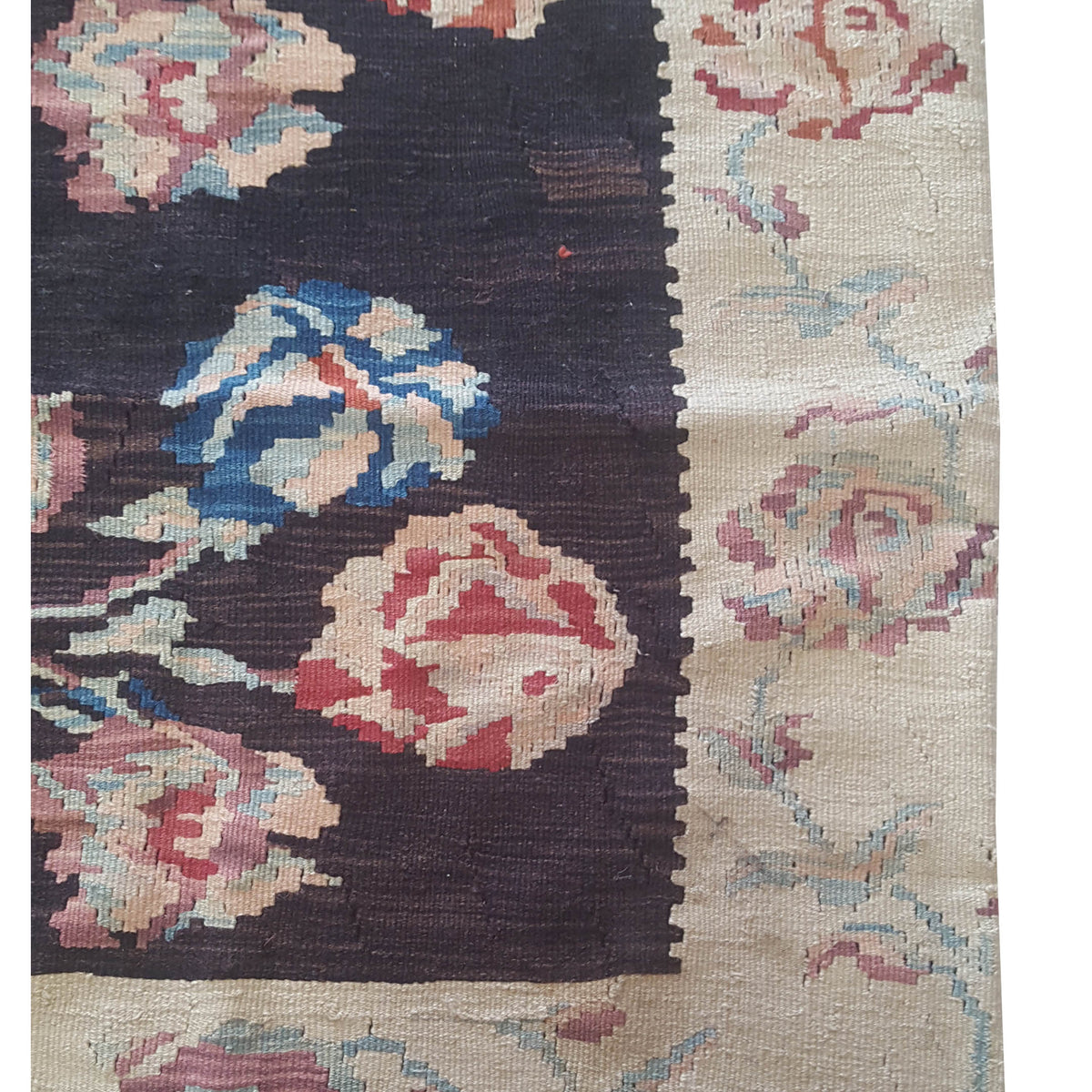 Pacific Pillow 73896 Mocha Ivory Pillow Hand Knotted Rug