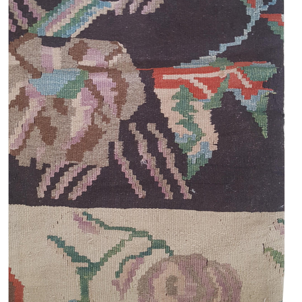 Pacific Pillow 73898 Mocha Ivory Pillow Hand Knotted Rug