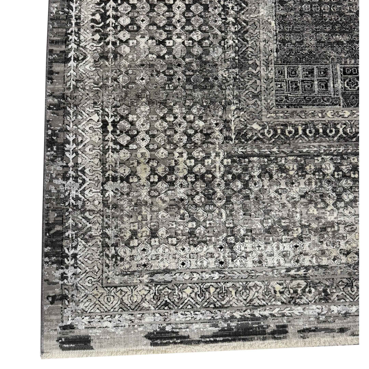 Pacific Ibiza 74041 Ivory Grey Modern Power Loom Rug