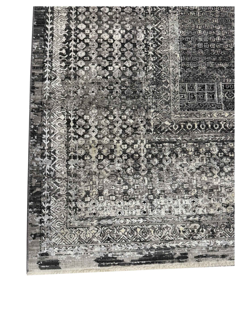 Pacific Ibiza 74041 Ivory Grey Modern Power Loom Rug